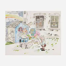 Seymour Rosofsky, Untitled, mixed media on paper