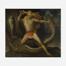 Louis Grell, Perseus and Andromeda, 1932, oil on canvas