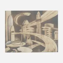 Lewis Kern, Untitled, pencil, airbrush and gouache on board