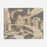 Lewis Kern, Untitled, pencil, airbrush and gouache on board
