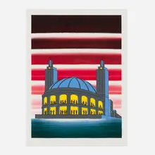 Roger Brown, Navy Pier, 1986, lithograph in colors