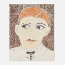 Prince Charming by Lee Godie, c. 1980, ballpoint pen and paint on board, sold Dec 2025