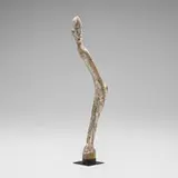 Dogon, Curved Nommo figure, carved and painted wood