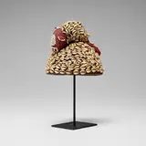 Bushongo, Laket (noble's hat) with rodent, Cowrie shells, beads, fiber