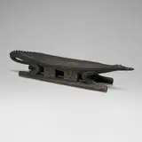 Sepik River, Crocodile bench, carved and painted wood
