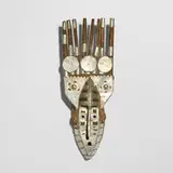 Bambara, Ntomo mask, wood, aluminum