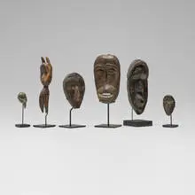 Dan, Passport masks, set of six, carved wood