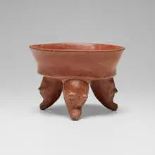 Colima, Orangeware tripod bowl, earthenware
