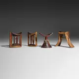 African, Collection of four headrests