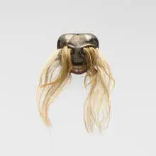 Mayo, Pascola mask, carved and painted wood, hair