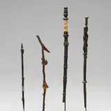African, Collection of four staffs
