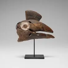 Chokwe, Bird mask, carved and painted wood