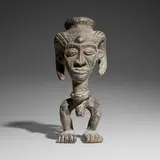 Bushongo, Figural cup, carved and painted wood