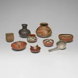 Southwestern Prehistoric, Collection of nine vessels, painted earthenware, earthenware