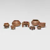 Pre-Columbian, Collection of eight vessels, painted earthenware