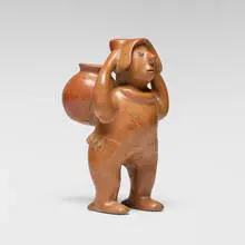 Colima, Comala style standing bowl bearer, earthenware