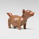 Colima, Standing dog with spouted tail, earthenware
