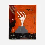 Tjorg Douglas Beer, Agonie/Zentralorgan #23, 2005-06, paint, paper and cloth tape on canvas board
