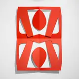 Matt Keegan, Cutout (Rorange), 2016, powder-coated laser cut steel