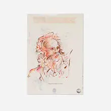 No by David Godbold, 2006, ink on tracing paper over found paper, sold Oct 2025