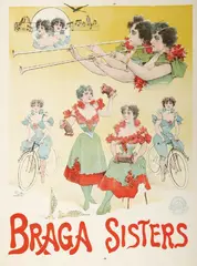 Paolo Henri, Braga Sisters 1894, Poster backed with linen