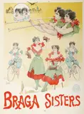 Paolo Henri, Braga Sisters 1894, Poster backed with linen
