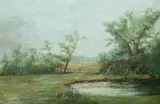 Mary A. Campbell, Spring Landscape, Campbell." Pastel