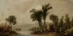Waldemar Post, Landscape, Oil on board