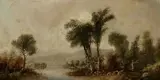 Waldemar Post, Landscape, Oil on board