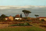 Luigi Salsiccioni Toci, Tuscan Landscape, Oil on board