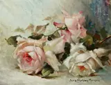 Sara Martinez Maresma, Three Roses, Oil on board