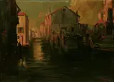 Davis F. Schwartz, Venice, Oil on canvas