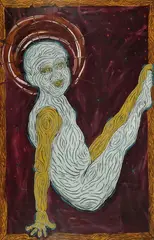 Icon Baby by Rebecca Cross, Acrylic on paper, sold Sep 2003