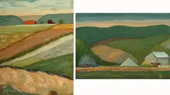 Duncan Phillips, That Red Roof, Oil on canvas