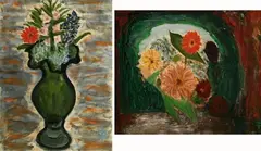 Duncan Phillips, FLOWERS IN IRON URN. signed lower right with monogram, Oil on canvas