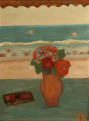 Duncan Phillips, Bouquet- View of Ocean, Oil on canvas