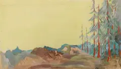 Augustus Vincent Tack, Desert Landscape, Oil on canvas on board