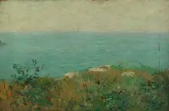 Rocks and Sea by Augustus Vincent Tack, Oil on canvas, sold Sep 2003