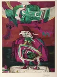 Alejandro Obregón, Les Palombes No. 37, Block print
