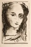 Maurice de Vlaminck, Portrait de Femme. 1924, Lithograph