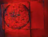 Lajos Ebneth, Untitled [Red Ball], Oil on canvas