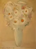 Arturo Guastavino, Flores En Gris [Spring Bouquet], Oil on board