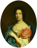 Nicolas de Largillière, PORTRAIT OF FRANCOISE BERTAUT DE MOTTEVILLE (c. 1621-1689), with old label in French on reverse identifying the sitter as "Madame de Motteville" with additional text, Oil on canvas
