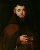 Balthasar A. Albrecht, Monk with Book, Oil on canvas