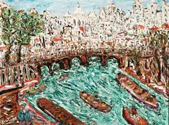 Michael Kouliche, Montmartre, Oil on canvas