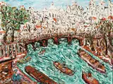 Michael Kouliche, Montmartre, Oil on canvas