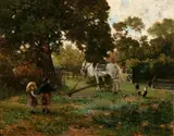 Marie Berthe Fleury, Two Children, Oil on canvas