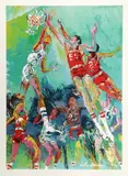 LeRoy Neiman, Indiana Basketball Team, Color lithograph