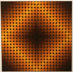 Victor Vasarely, Two untitled screenprints, Each pencil signed and numbered in the margin. - Each: 23 1/2 x 23 1/2 in