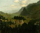 Willy Seiler, Mountain Landscape, Oil on canvas